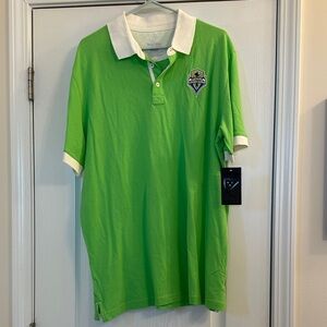 Fanatics Bright Green Polo with White Accents